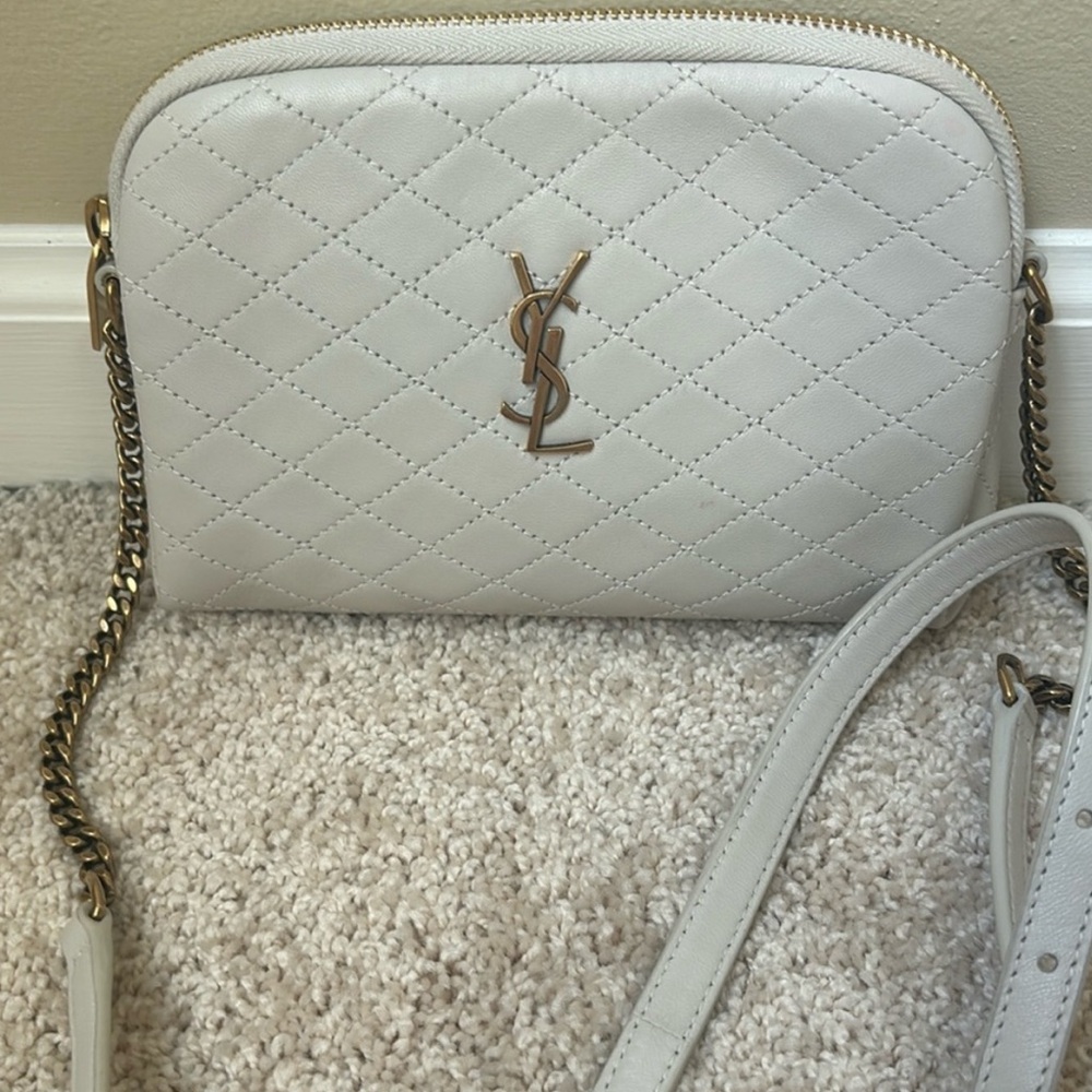 YSL Gaby Zipped Pouch in Quilted Lambskin